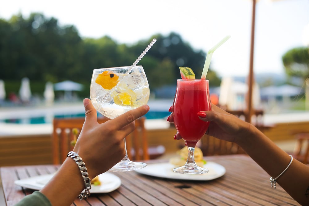 Couple Drinking Cocktails